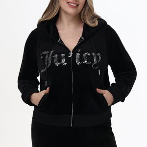 Plus-Size Front Bling Hoodie