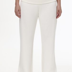 Plus-Size Low Rise Knit Flare Pants