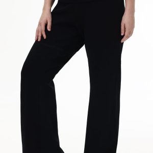 Plus-Size Low Rise Knit Flare Pants