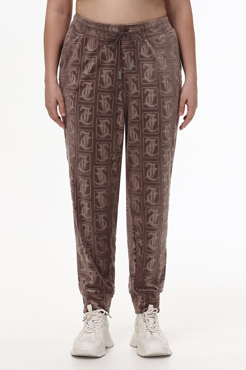 Plus-Size Big Bling Embossed Velour Jogger - Image 2