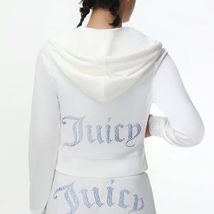 Technicolor Customizable Big Bling Velour Hoodie