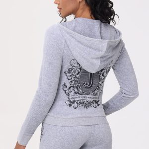 Heritage Graphic Cotton Velour Hoodie