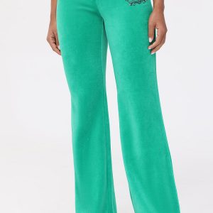 Heritage Graphic Cotton Velour Track Pants
