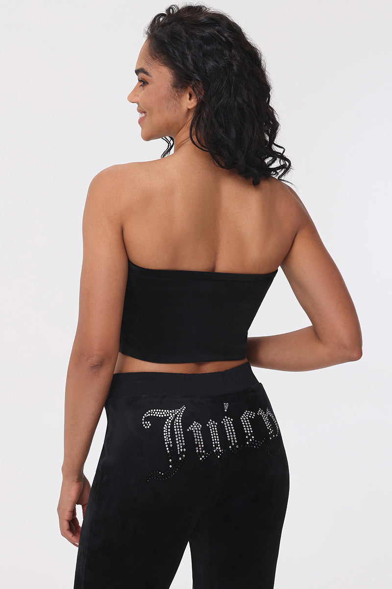 Big Bling Velour Tube Top - Image 3