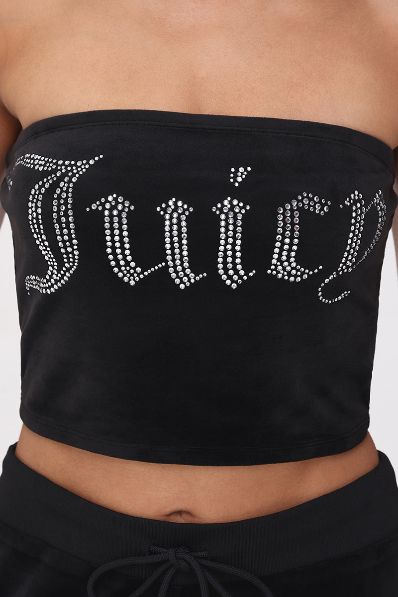 Big Bling Velour Tube Top - Image 5