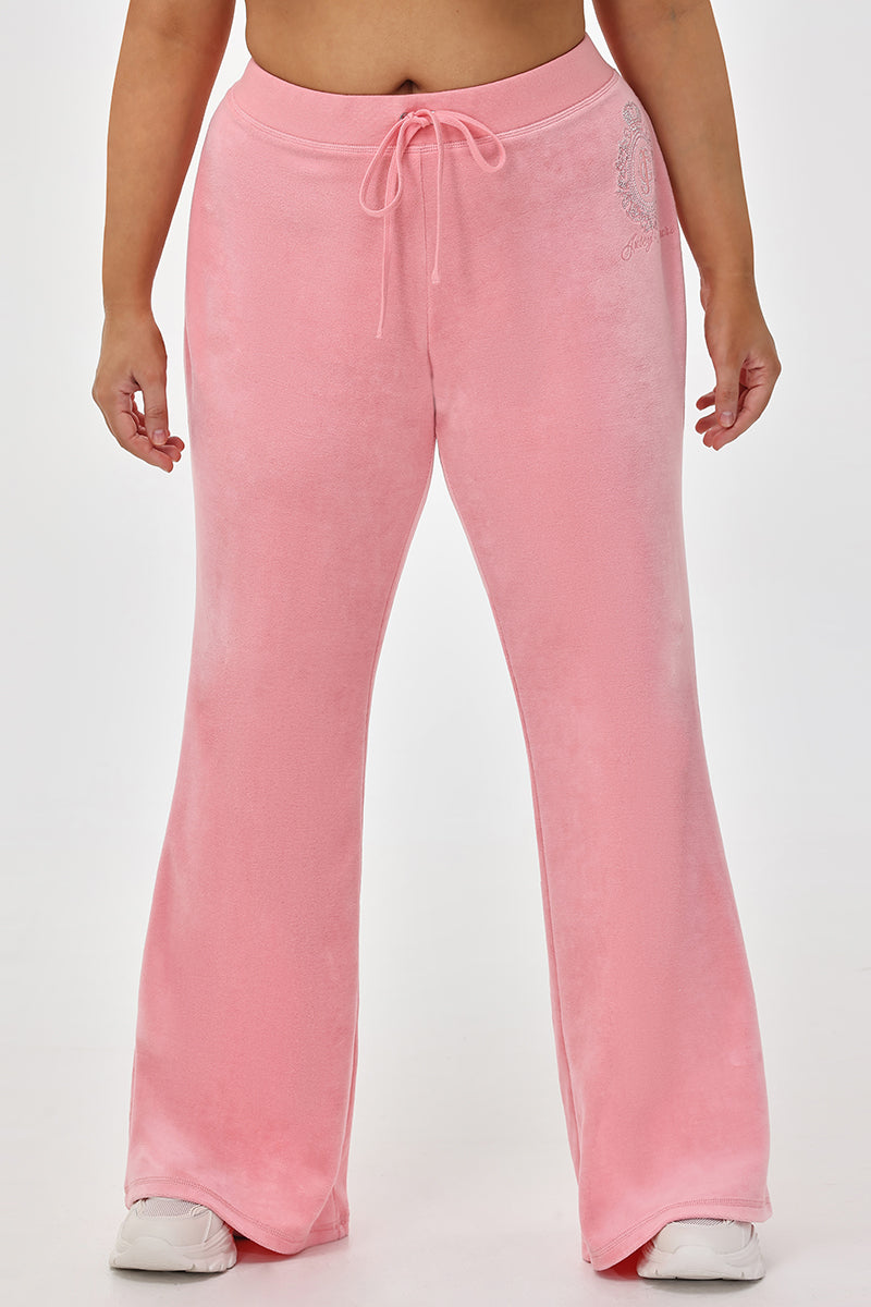 Plus-Size Crown Heritage Cotton Velour Track Pants - Image 3