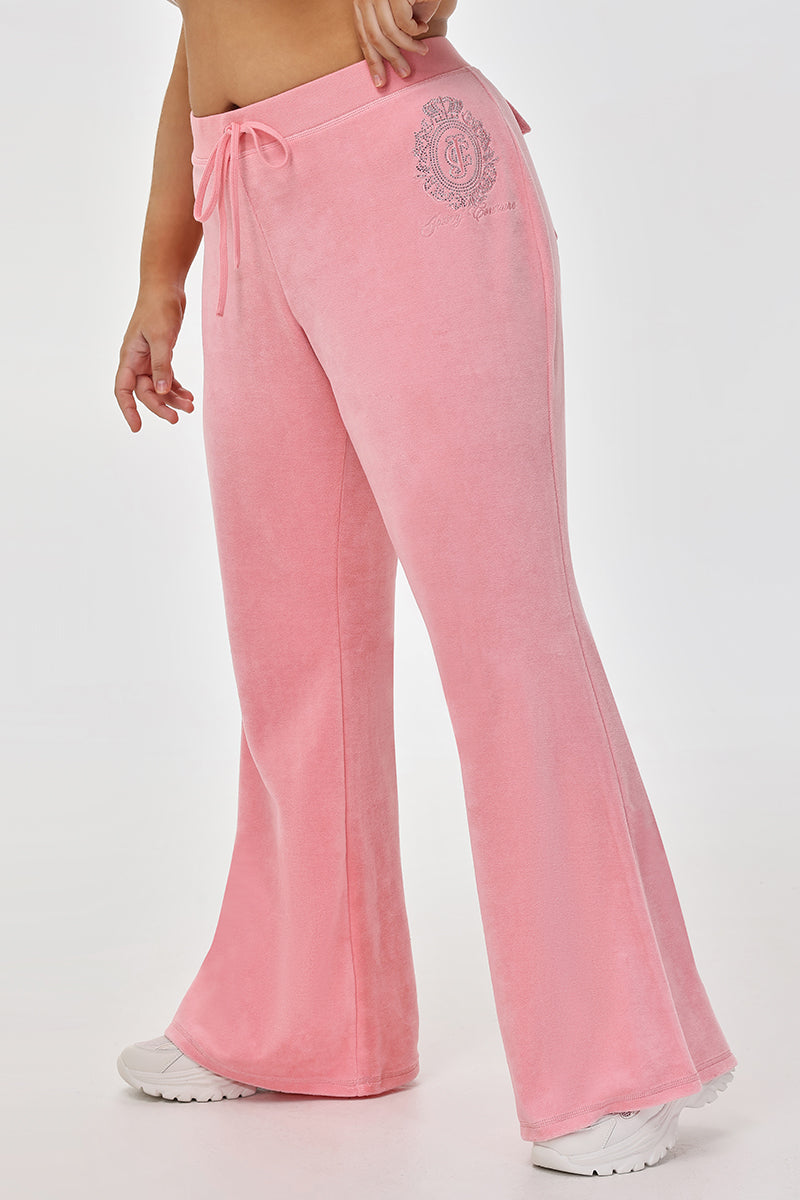 Plus-Size Crown Heritage Cotton Velour Track Pants - Image 2