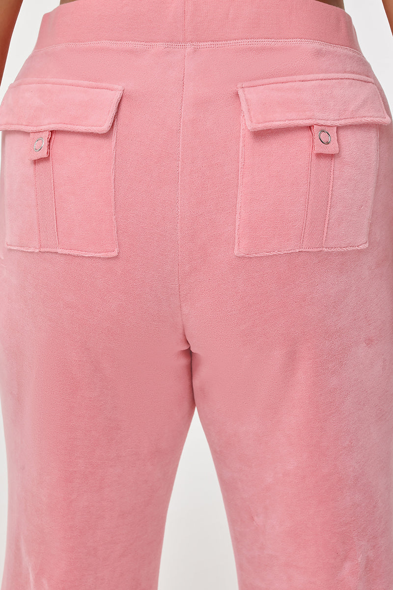 Plus-Size Crown Heritage Cotton Velour Track Pants - Image 4