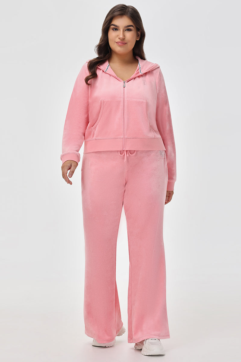 Plus-Size Crown Heritage Cotton Velour Track Pants - Image 5