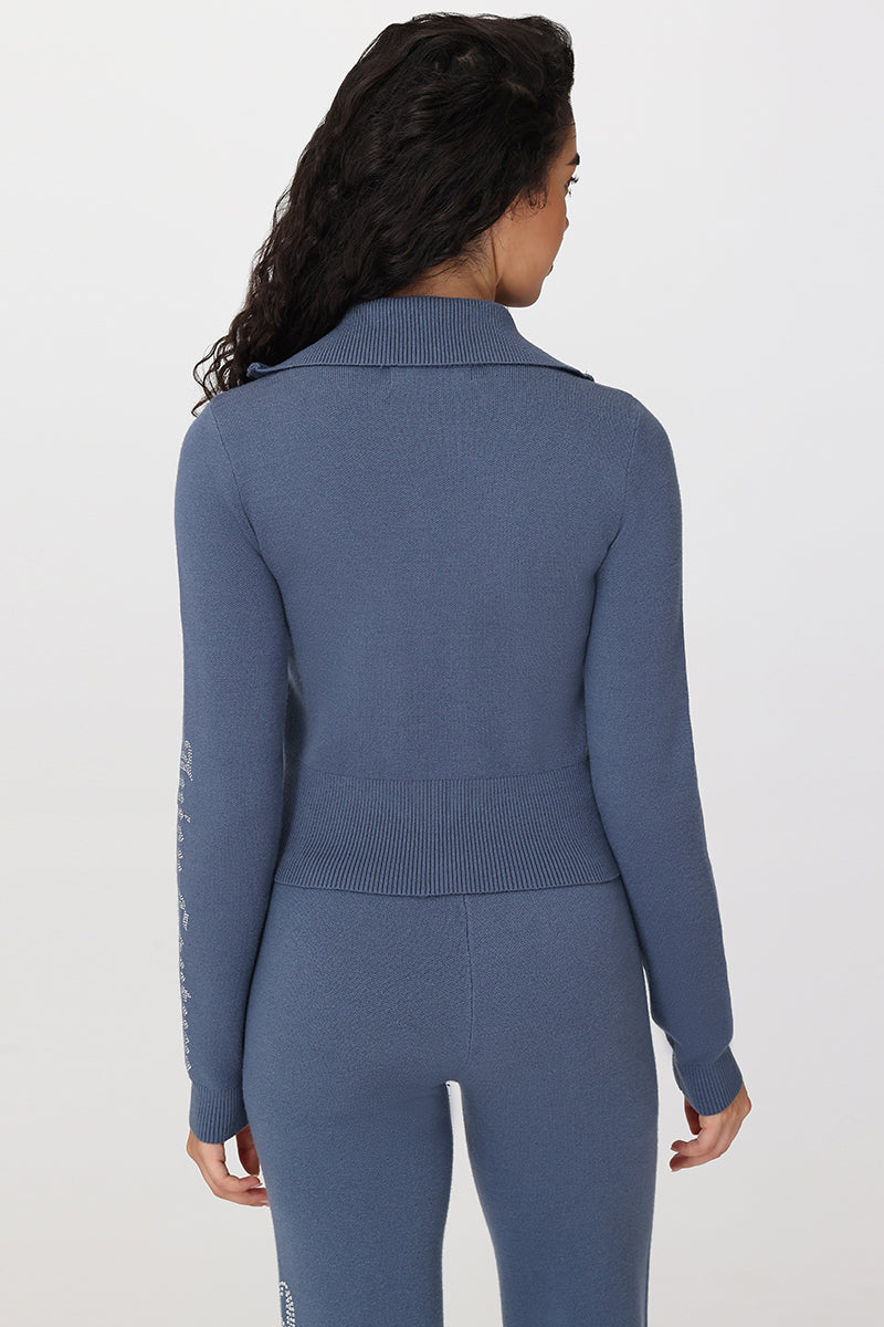 Small Bling Knit Cropped Jacket - Image 2