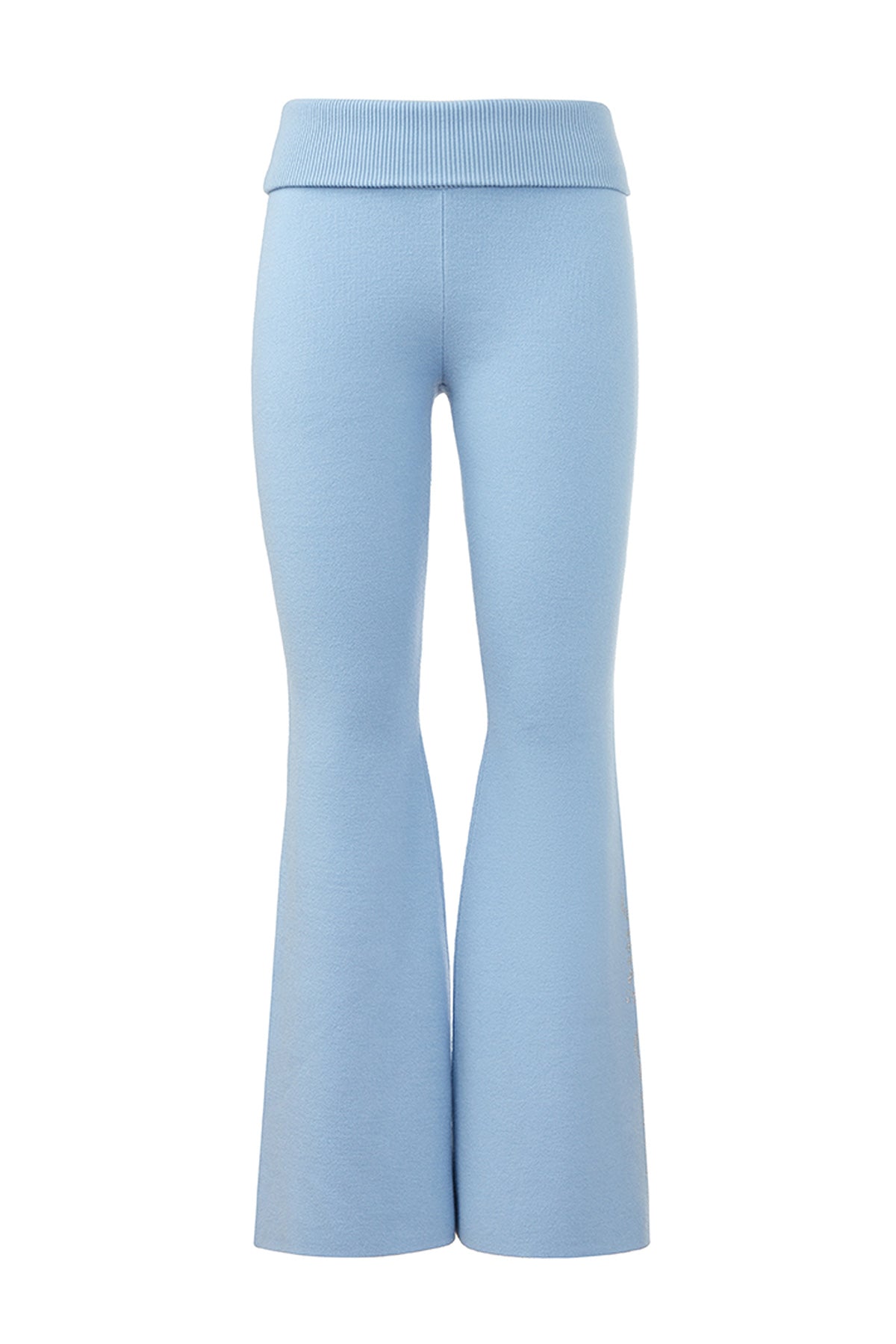 Fold Over Knit Wide Leg Pants - Image 6