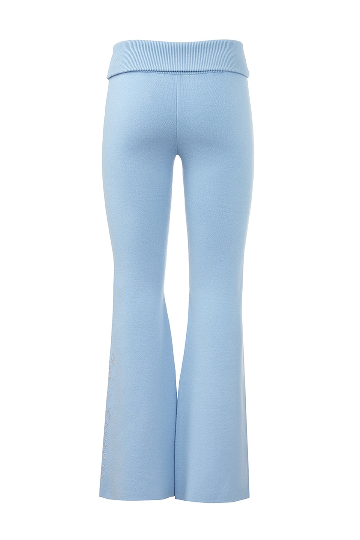 Fold Over Knit Wide Leg Pants - Image 8