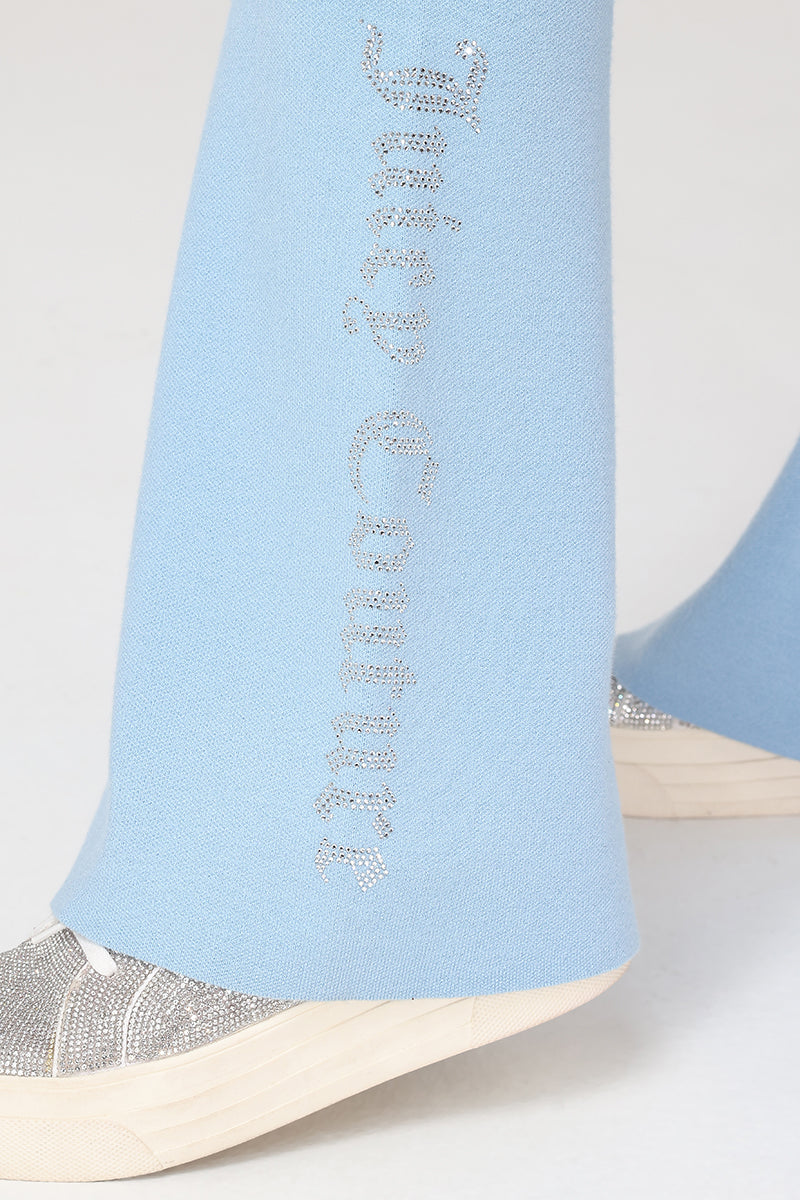 Fold Over Knit Wide Leg Pants - Image 3