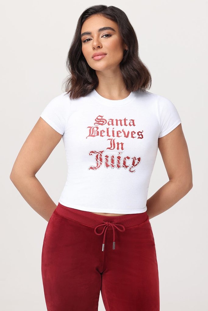 Santa Believes in Juicy Baby Tee