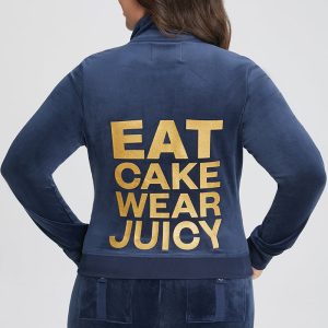 Plus-Size Eat Cake Wear Juicy Mockneck Jacket
