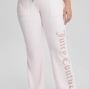 Plus-Size 30th Birthday Big Bling Snap Pocket Velour Pants