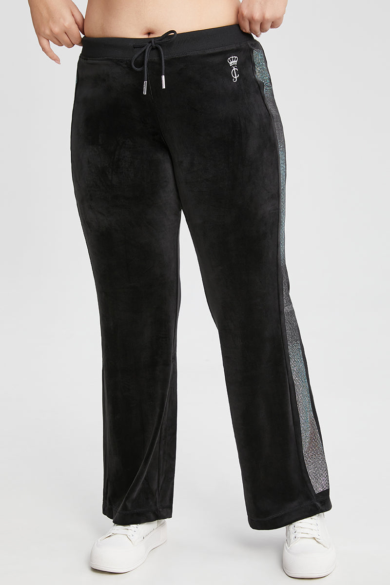 Plus-Size 30th Birthday Side Ombre Bling Wide Leg Pants - Image 4