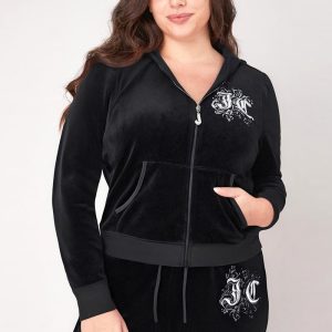 Plus-Size Monogram Heritage Cotton Velour Hoodie