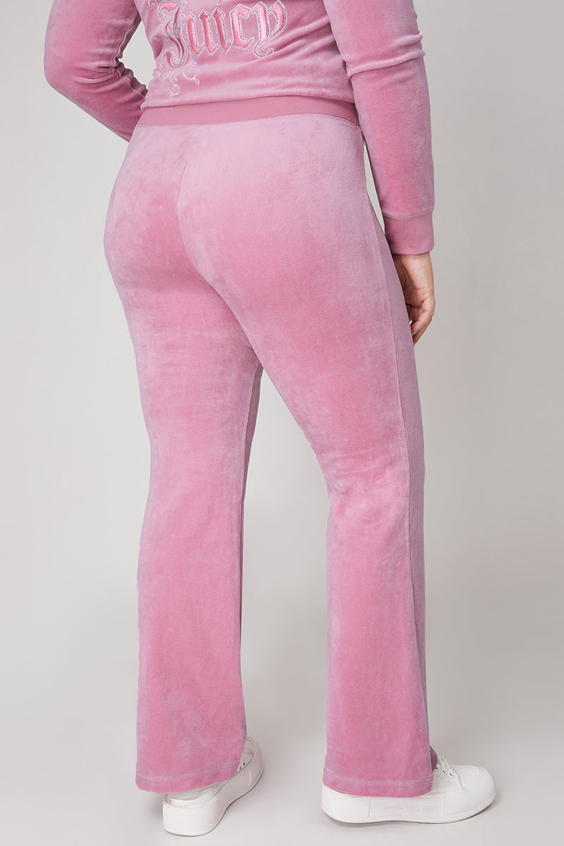 Plus-Size Monogram Heritage Cotton Velour Track Pants - Image 2