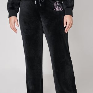 Plus-Size Wide Leg Track Pants