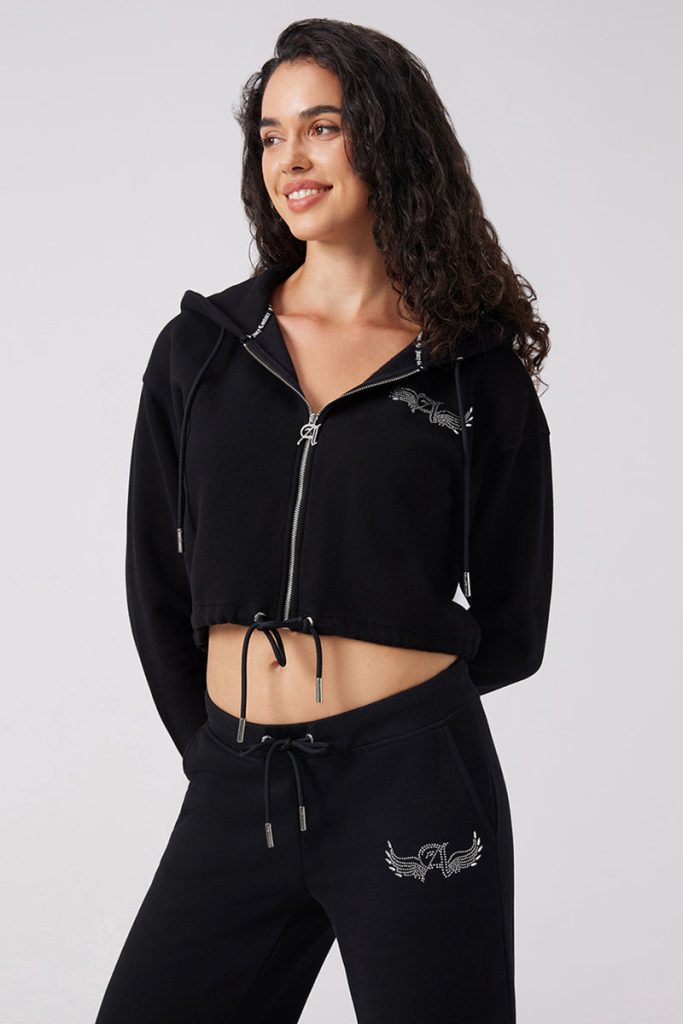 Angel Couture Cropped Fleece Hoodie
