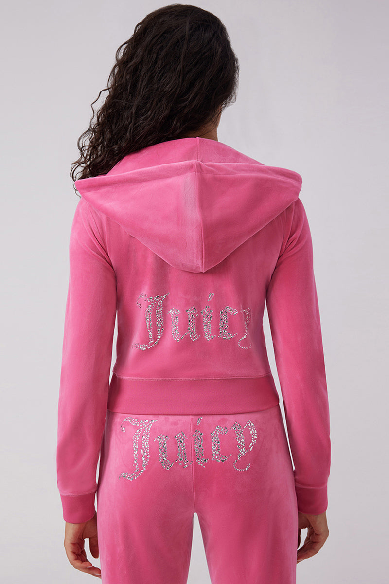 Angel Couture Big Bling Velour Hoodie - Image 3
