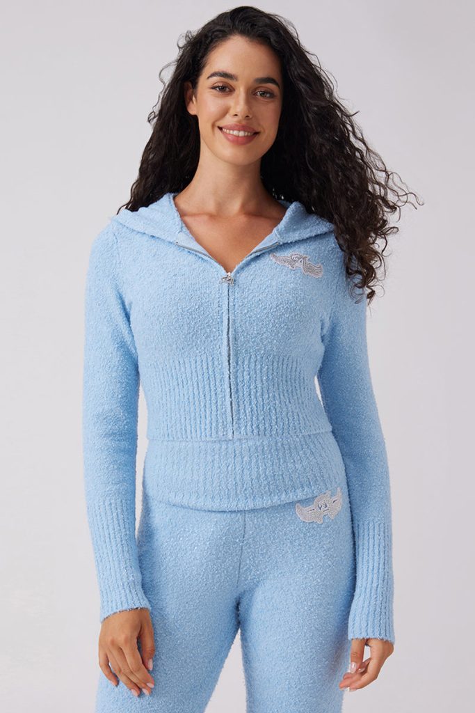 Angel Couture Knitwear Patch Hoodie