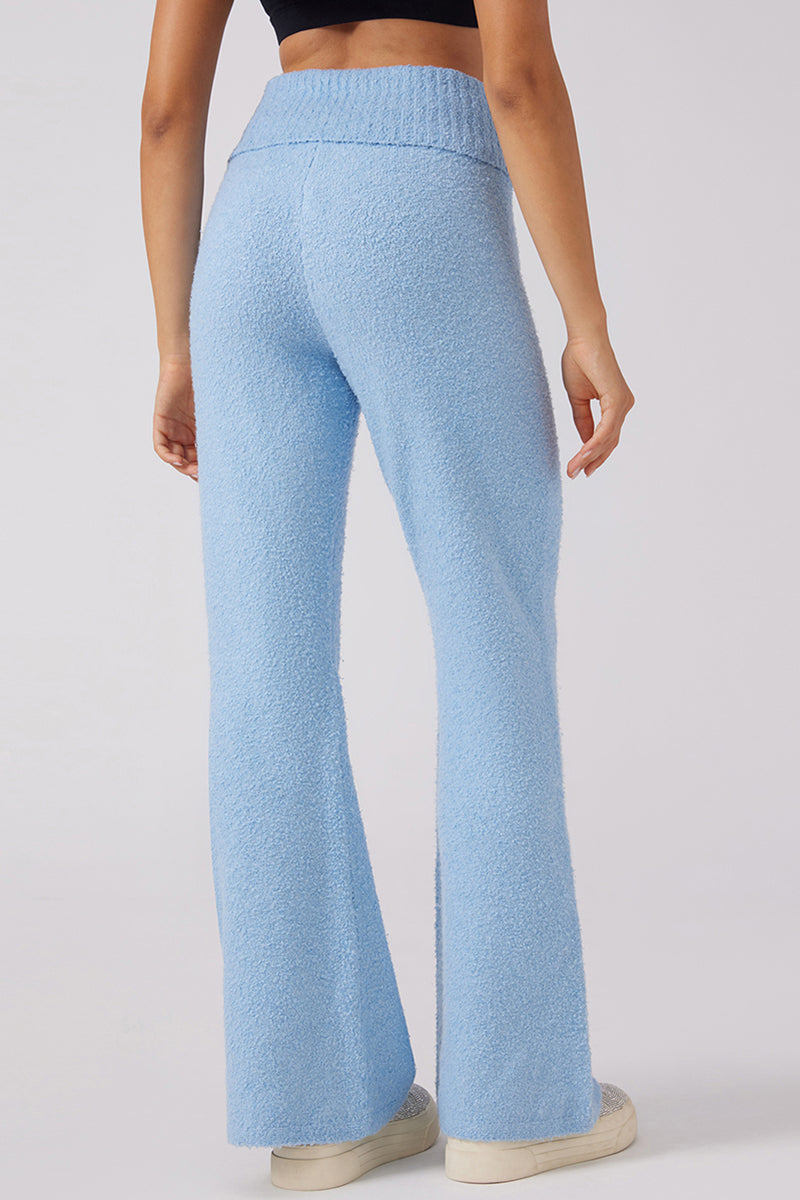 Angel Couture Knit Fold Over Wide Leg Pants - Image 2