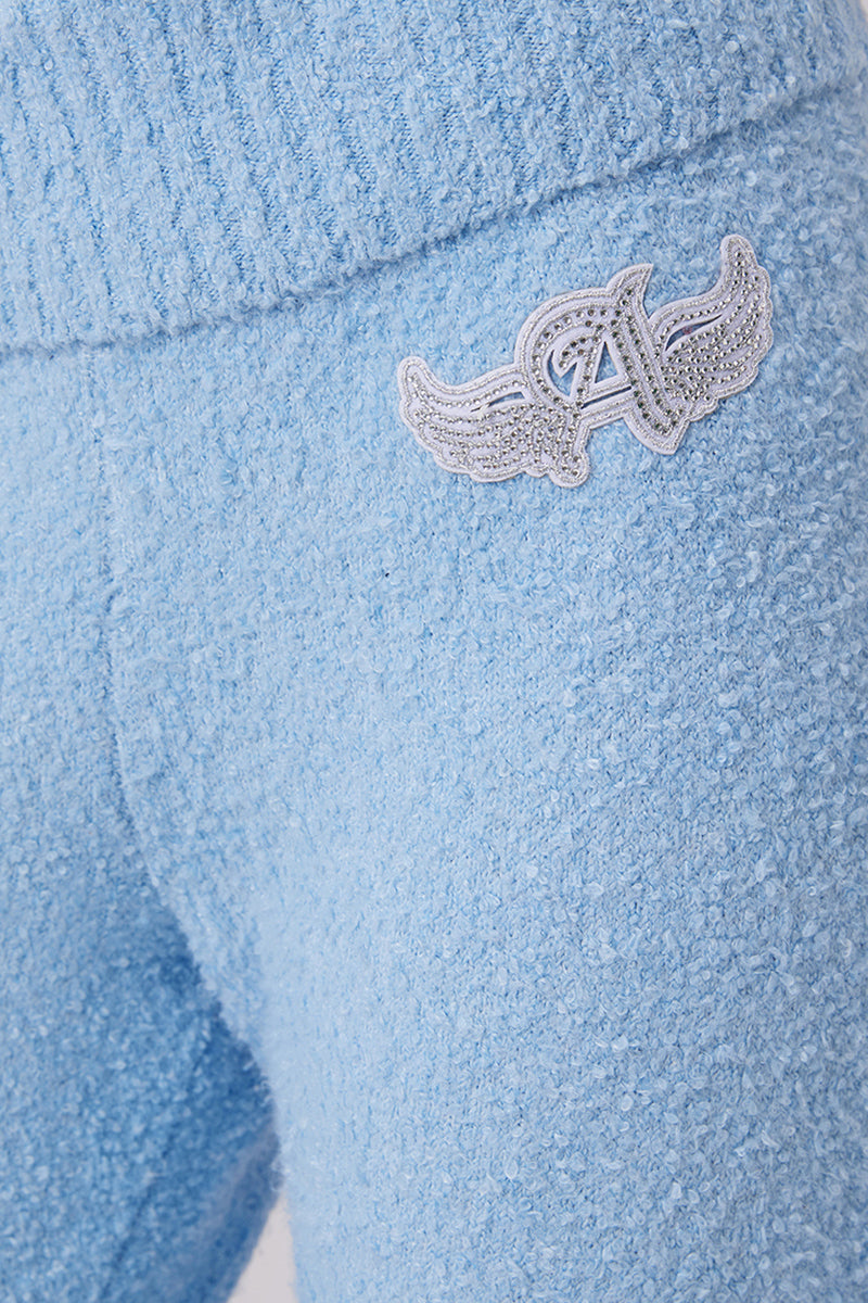 Angel Couture Knit Fold Over Wide Leg Pants - Image 4