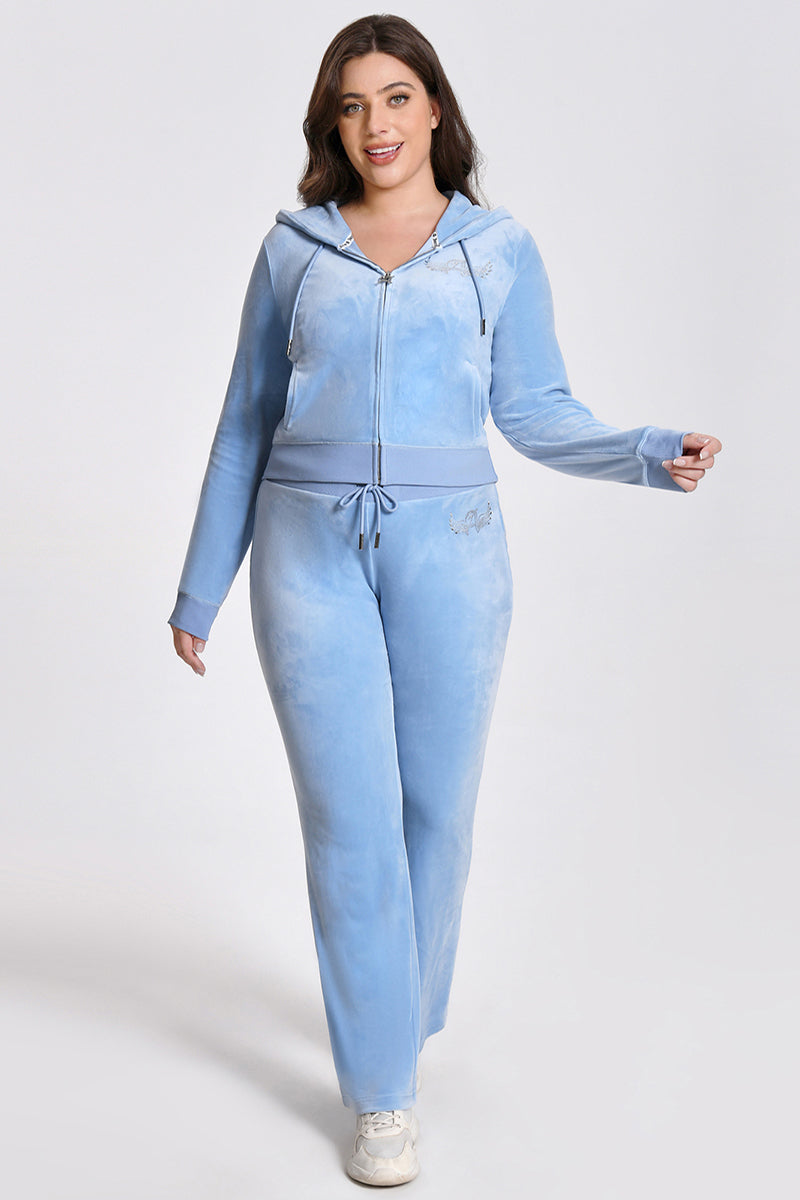 Plus-Size Angel Couture Big Bling Velour Hoodie - Image 5