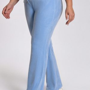 Plus-Size Angel Couture Big Bling Velour Track Pants