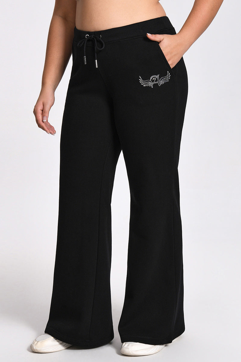 Plus-Size Angel Couture Wide Leg Fleece Pants - Image 4