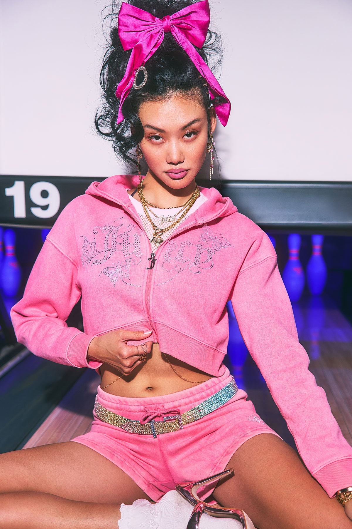 Cropped Zip Front Hoodie - Image 2