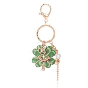 Lucky Clover Keychain Bag Charm