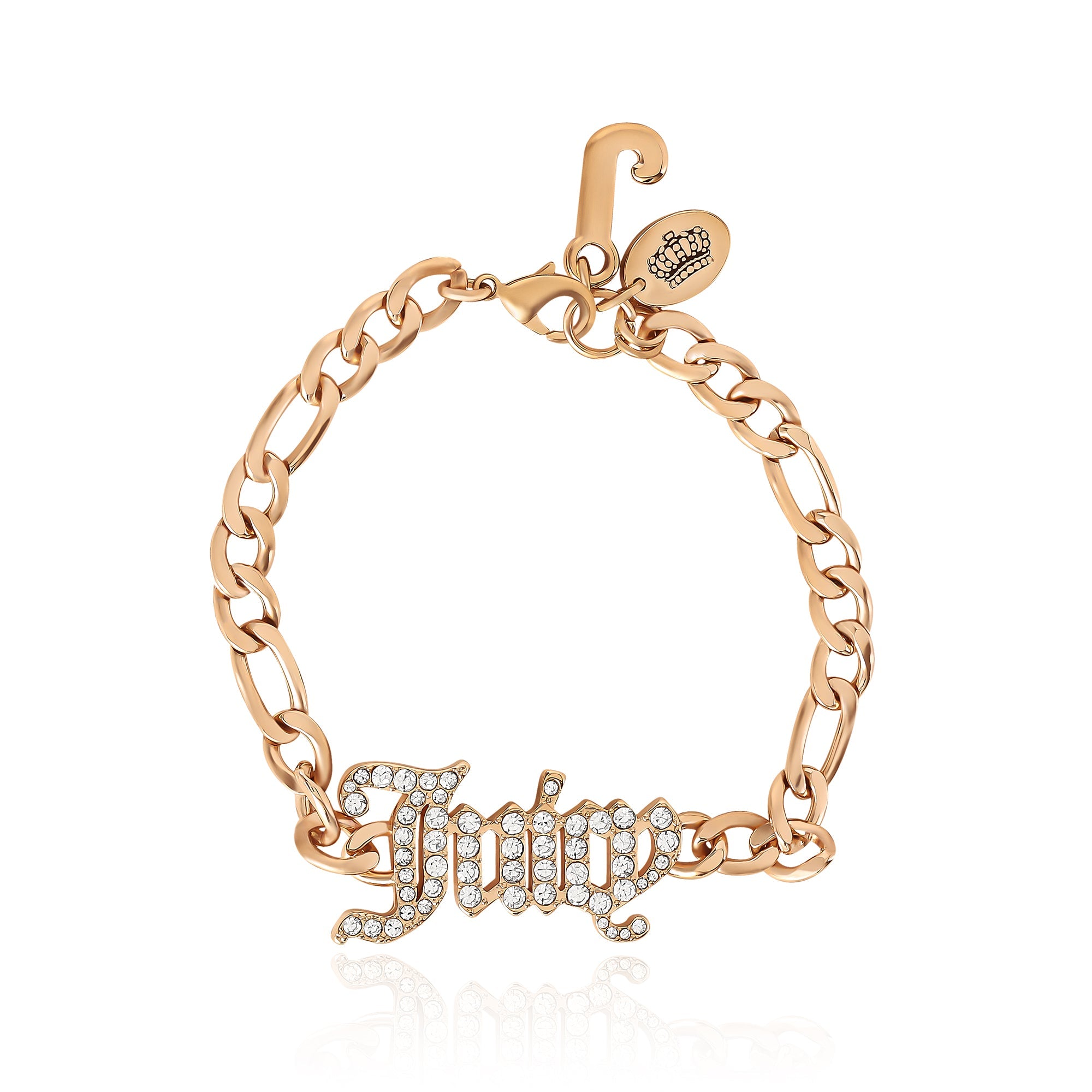 Juicy Script Crystal Chain Bracelet