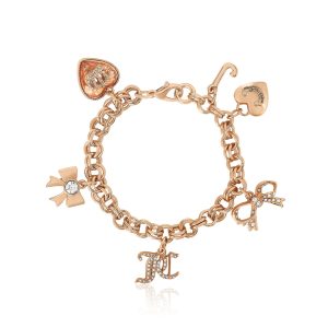 Charm Bracelet with Bow and Pave Details