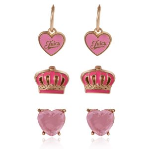 Kids 3-Pair Stylish Stud Earrings Set