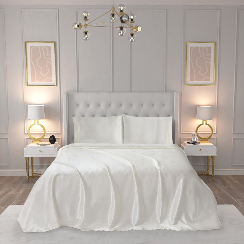 Solid Satin Sheet Set - Image 2