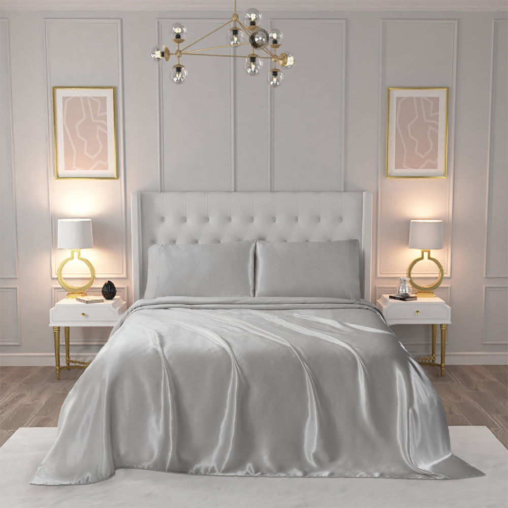 Solid Satin Sheet Set - Image 4