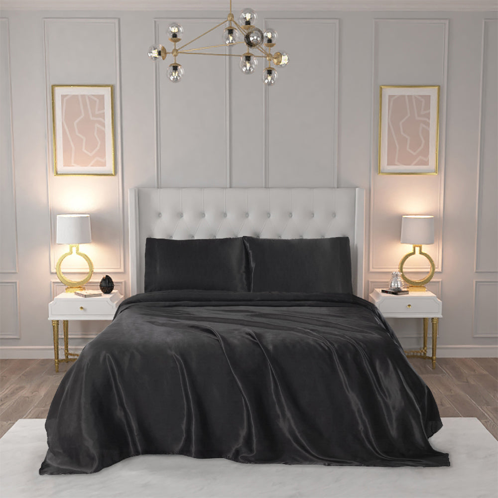 Solid Satin Sheet Set - Image 2