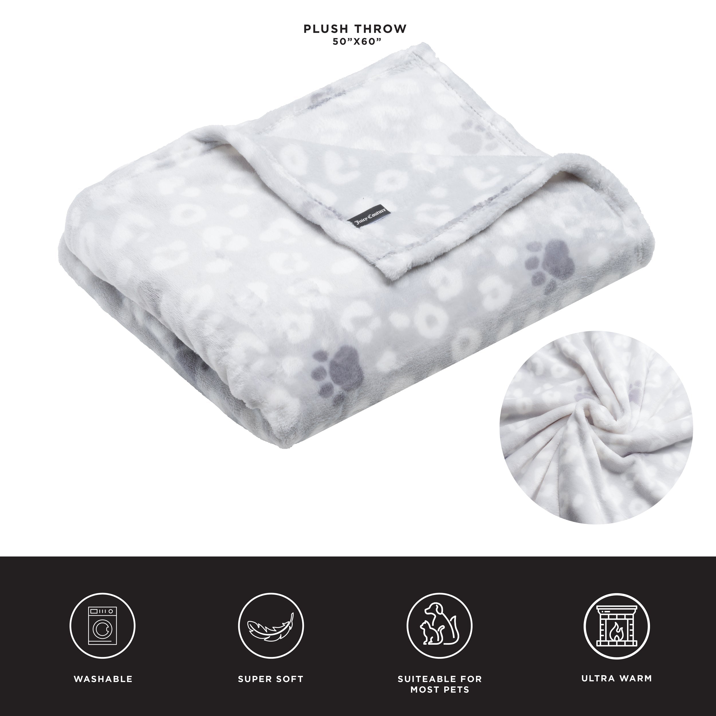 Pet Throw Blanket & Bone Pillow 2-Piece Set - Image 2