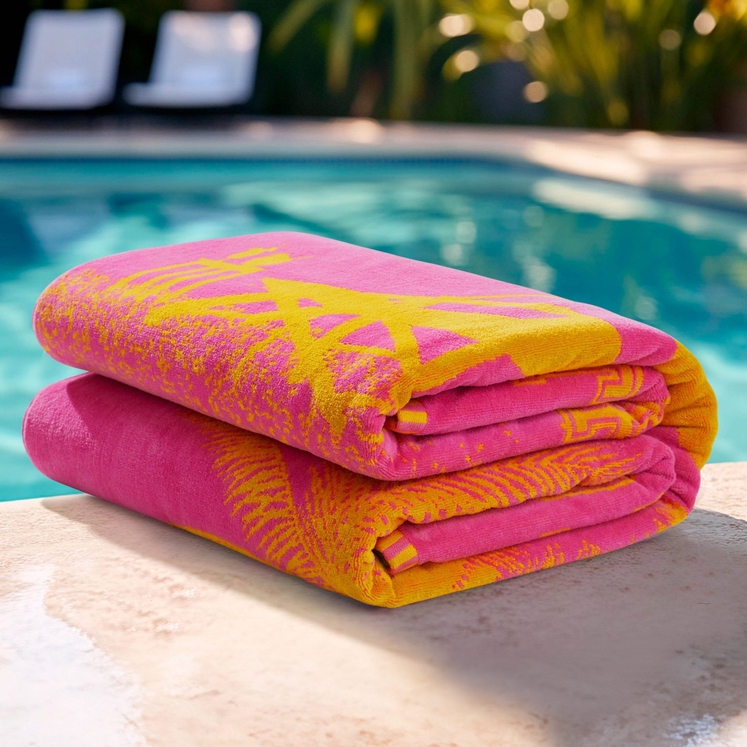 Pink Beachside Couture Cotton Beach Towel - Image 2