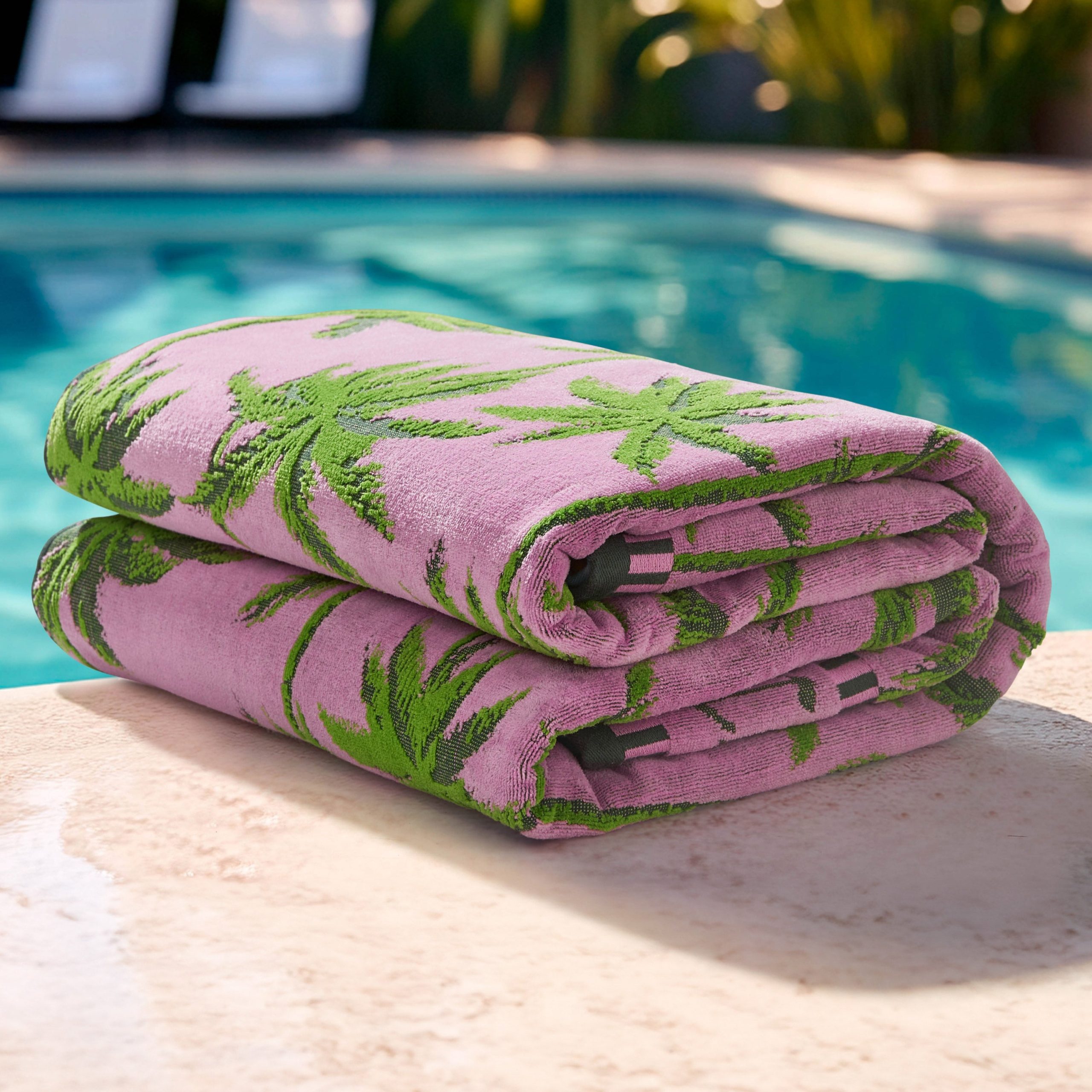 Palm Trees Cotton Beach Towel - Image 2
