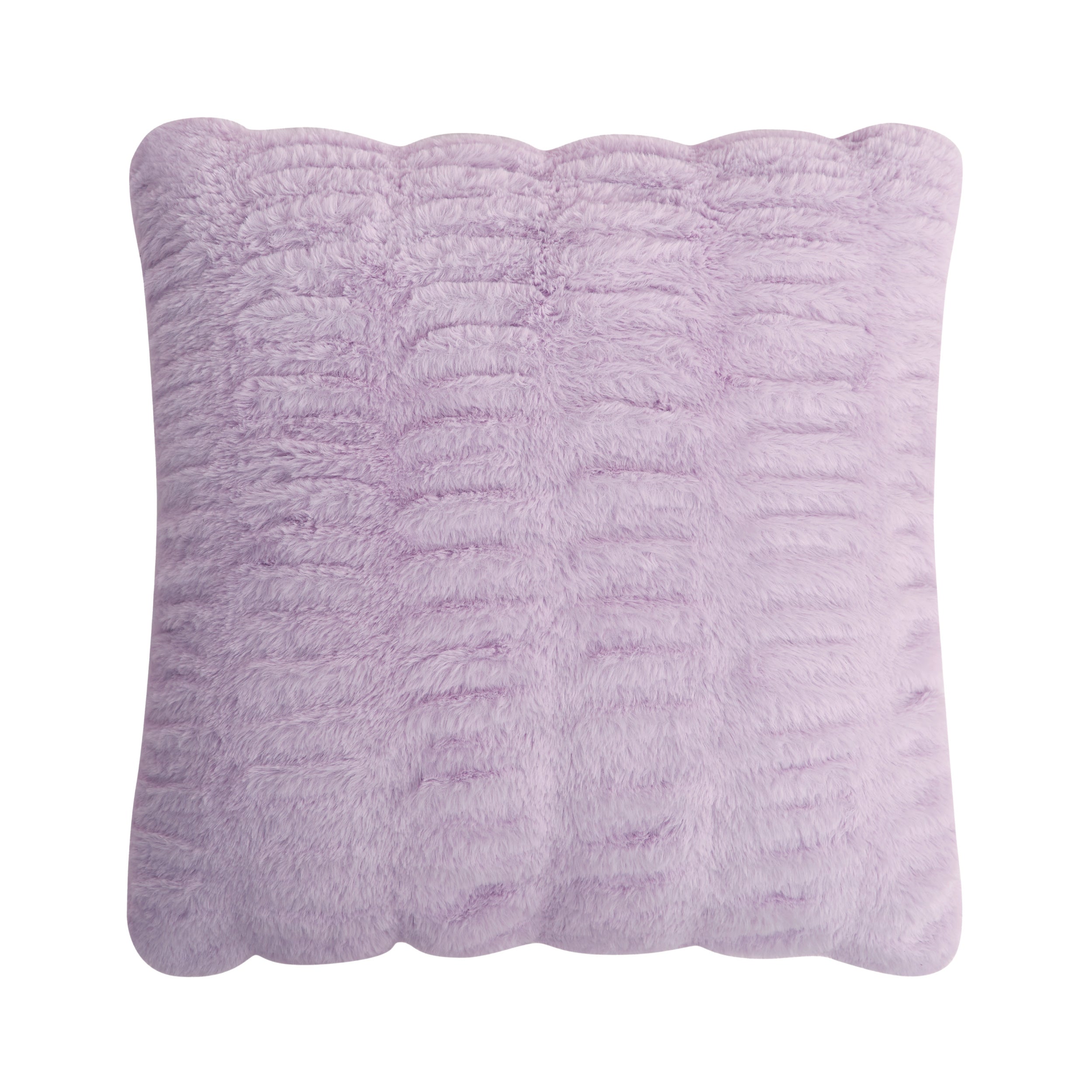 Pleated Faux Fur Decorative Pillow