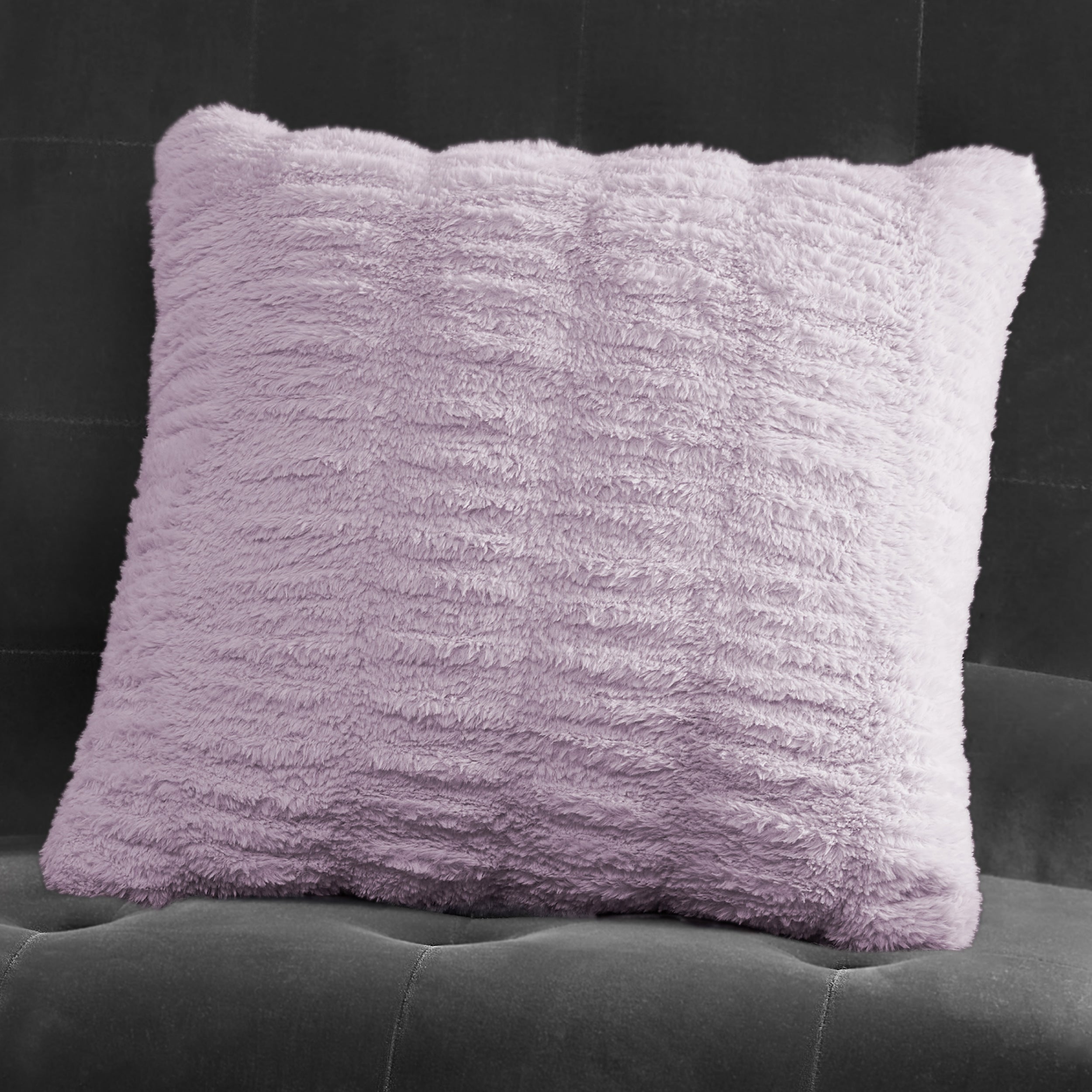 Pleated Faux Fur Decorative Pillow - Image 3