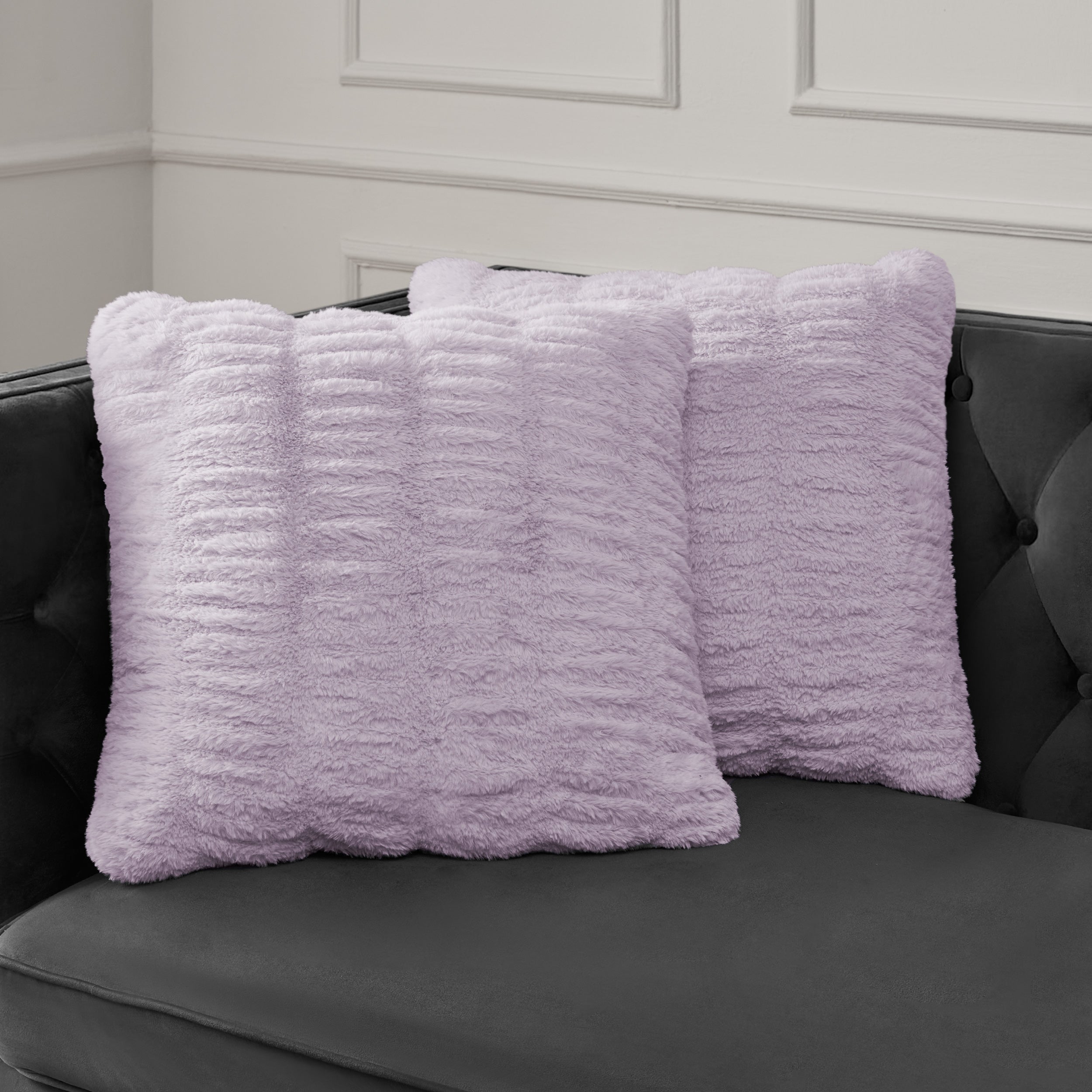 Pleated Faux Fur Decorative Pillow - Image 4