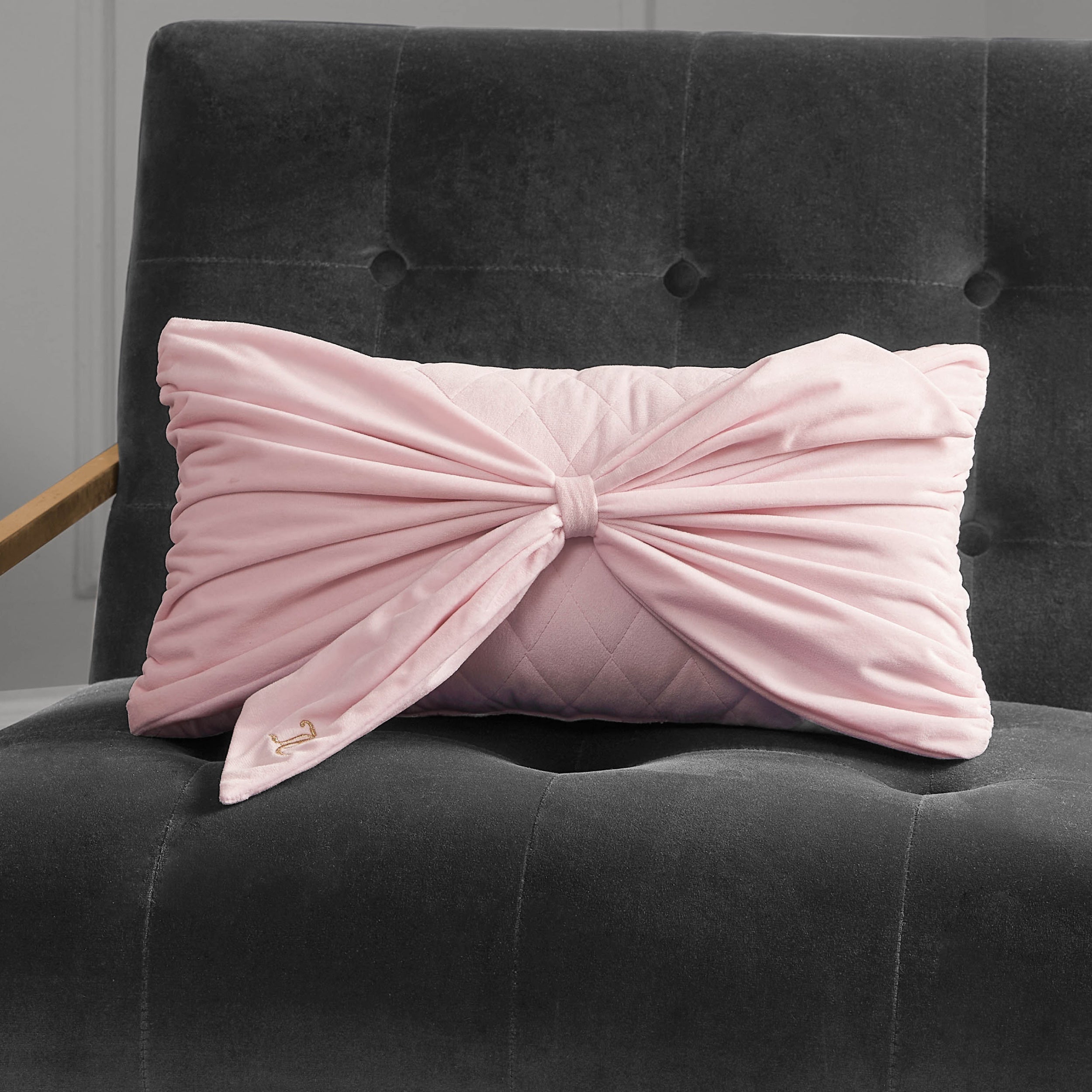 Velvet Bow Decorative Pillow - Image 3