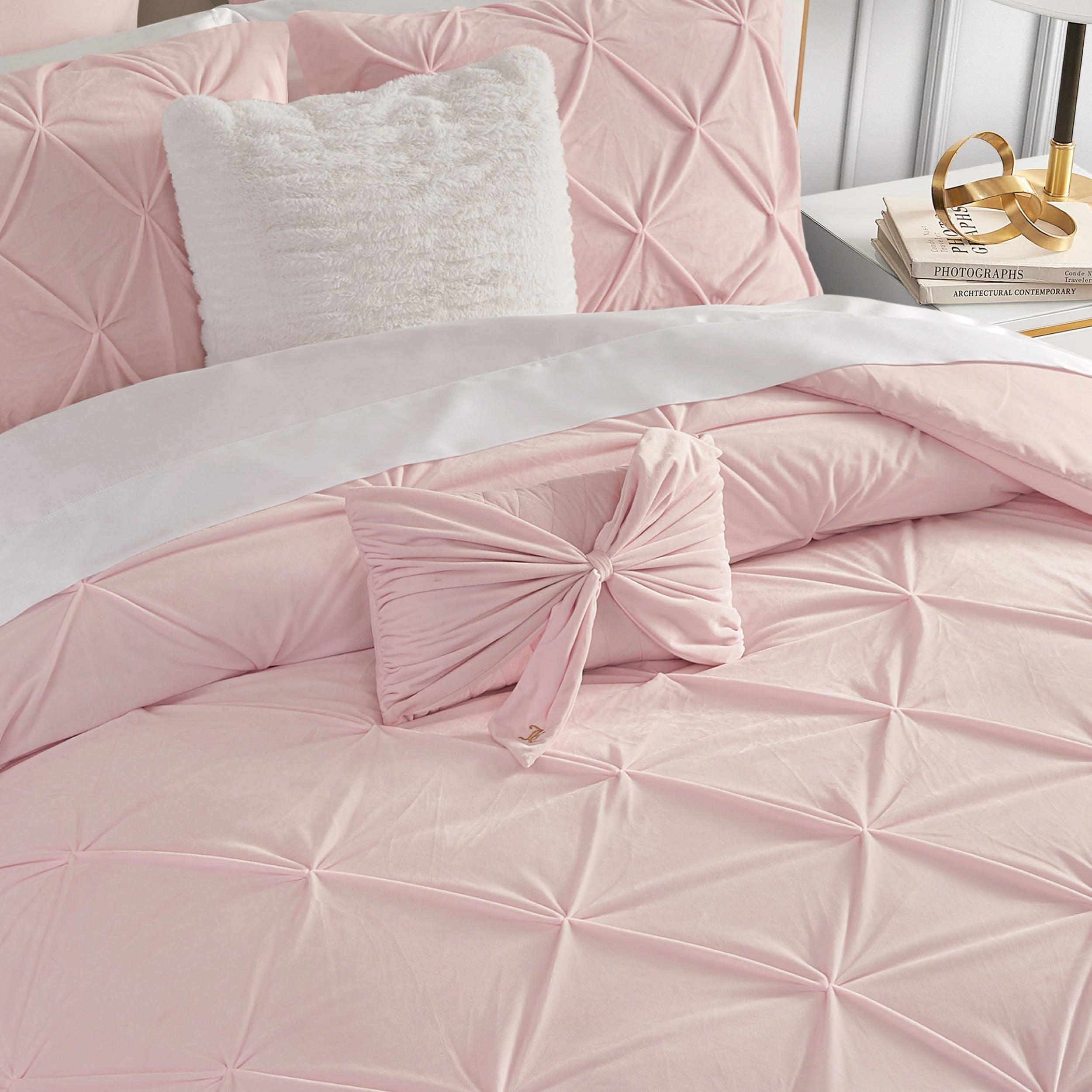 Velvet Bow Decorative Pillow - Image 5