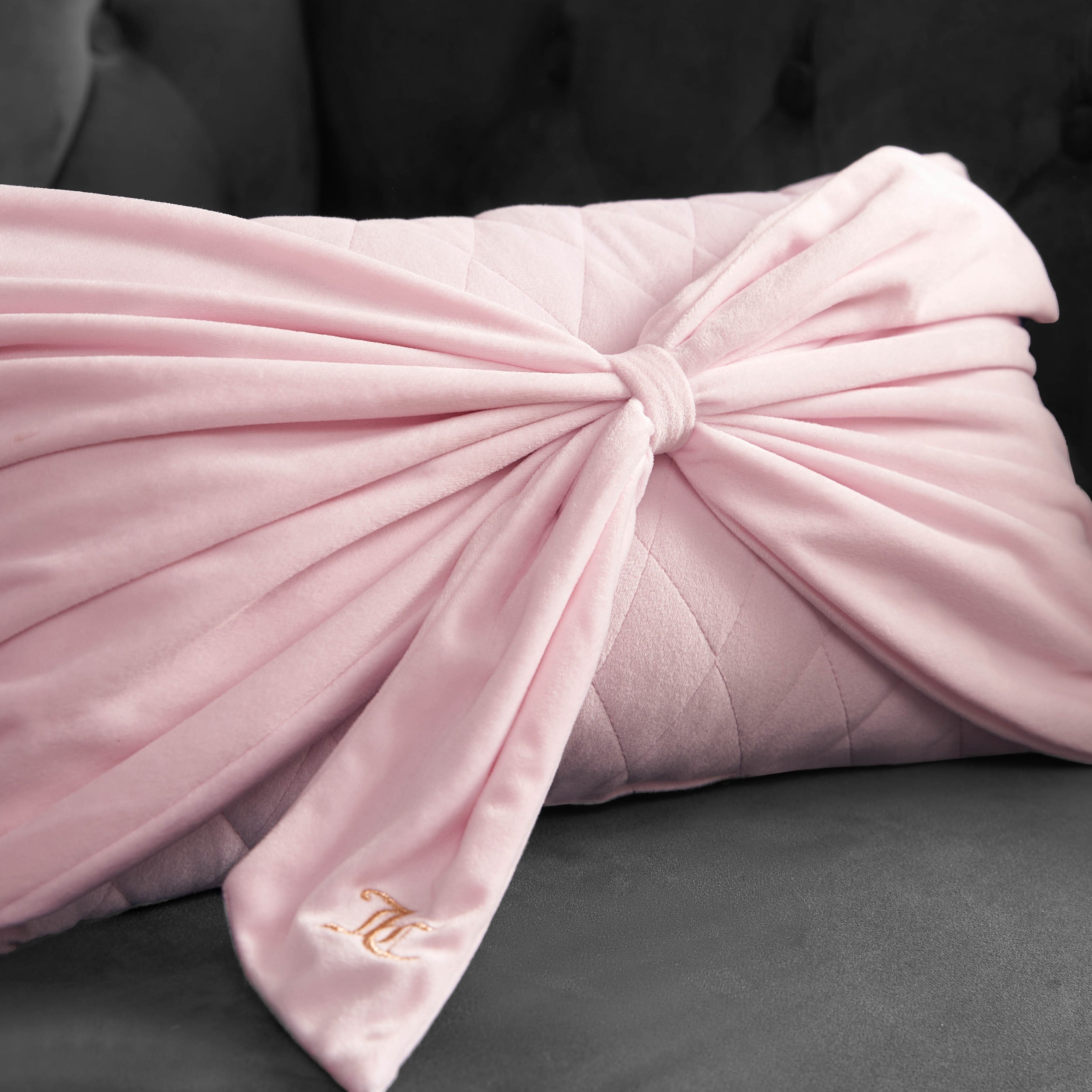 Velvet Bow Decorative Pillow - Image 4