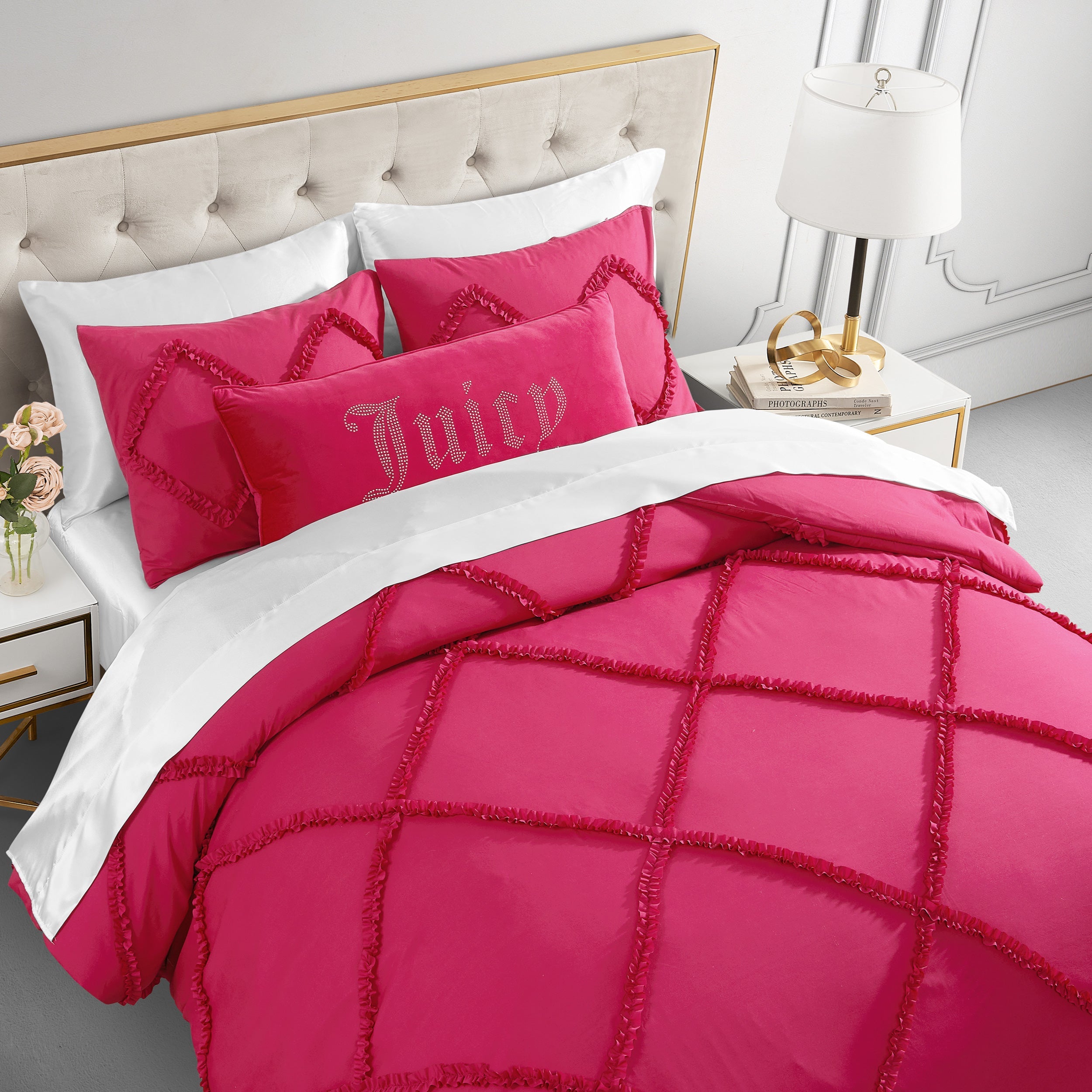 Diamond Ruffle Comforter Set - Image 2
